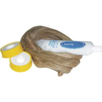 Abbildung von Neo Fermit Dichtungsset (1 Rolle Hanf 40g, 1 Tube Dichtungspaste 150g, 2 Rollen Gewebeband)