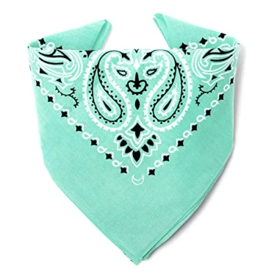 Abbildung von Karl Loven Jade Bandana Paisleymuster 100% Baumwolle Dicker Stoff 20 Exklusivfarben