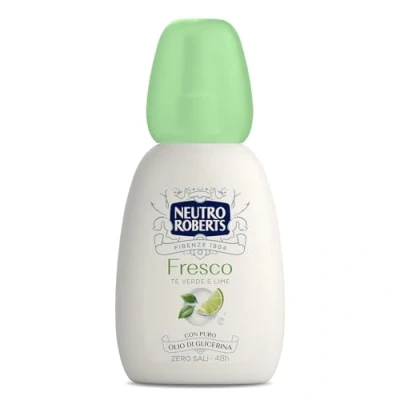 Abbildung von Neutro Roberts, Vapo Lufterfrischer frisch, grüner Tee und Limette, kein Aluminiumsalz, mit reinem Glycerinöl, Deodorant für Damen Herren, 100% recycelter Kunststoff, 75 ml, Gas 48h