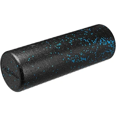 Abbildung von Amazon Basics Hochdichte Schaumstoffrolle, Blau gesprenkelt, rund 45 cm