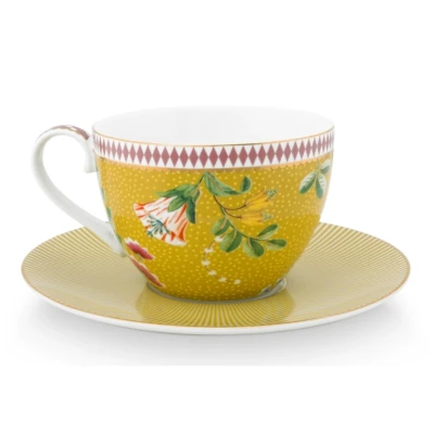 Abbildung von PIP STUDIO La Majorelle Tasse mit Untertasse gelb 0,28 l