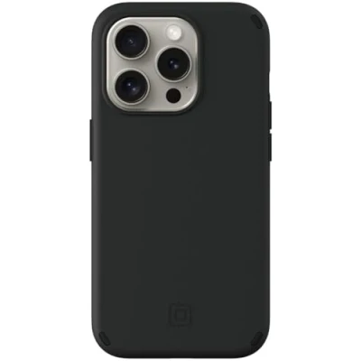 Abbildung von Incipio Duo iPhone 15 Pro Hülle MagSafe Kompatibel Handyhülle &amp; Zubehör mit 3,6 m Fallschutz, Kratzfestigkeit + 5G Kabelloses Laden Hergestellt aus recycelten Materialien (Schwarz)