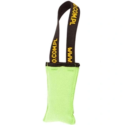 Abbildung von Dingo Hundespielzeug Beisswurst Agility Baumwolle mit Griff handgefertigt für Bisstraining Apportieren Schwimmend Schwimmfähig 15 x 6 cm Grün 15603