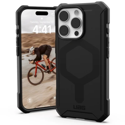 Abbildung von Apple iPhone 16 Pro Hülle MagSafe Silikon UAG Soft Case/Backcover Handyhülle Schwarz Shockproof/Stoßfest