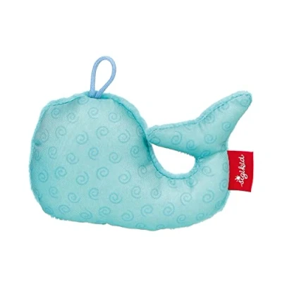Abbildung von SIGIKID Greifling Wal, RedStars Babyspielzeug mit Rassel: greifen, entdecken, spielen, für Babys ab Geburt, Art. Nr. 42894, blau 11 cm