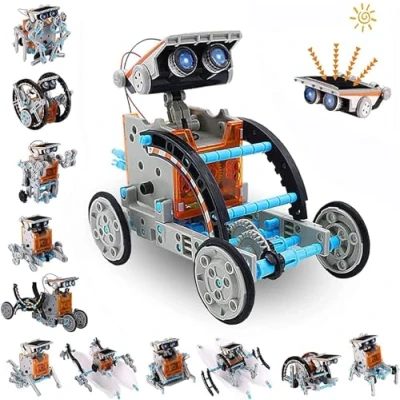 Abbildung von ACELIFE STEM Solar Roboter Kit, 12 in 1 DIY Bauspielzeug Angetrieben durch Solarenergie, Konstruktionsset für Kinder Spielzeug im Alter von 8 12+ Jahren, Jungen und Mädchen, Geschenk Geburtstag