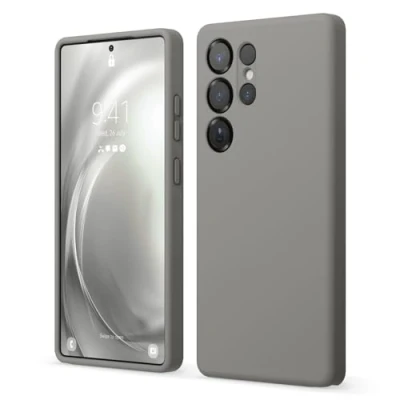Abbildung von elago Kompatibel mit Samsung Galaxy S25 Ultra Hülle, Flüssige Silikonhülle, Vollständige Schutzabdeckung, Stoßfest, Schlanke Handyhülle, Kratzfeste Weiche Mikrofaser Auskleidung, 6,8 Zoll (Mittelgrau)