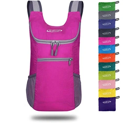 Abbildung von G4Free Faltbarer Rucksack Leichter Tagesrucksack Klein 200g Unisex Packbarer Reiserucksack Wanderrucksack für Wandern Fahrrad
