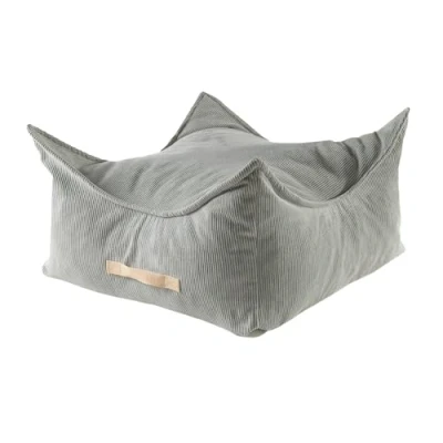 Abbildung von MEOWBABY Sitzsack Quadrat für Kinder Sitzpouf Kindermöbel Indoor Pouf, Slimcord, Grau