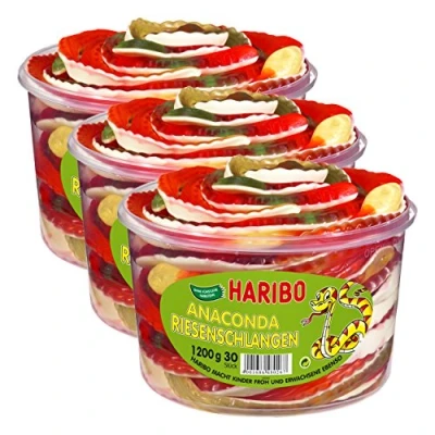 Abbildung von Haribo Anaconda Riesenschlangen, Gummibärchen, Weingummi, Fruchtgummi