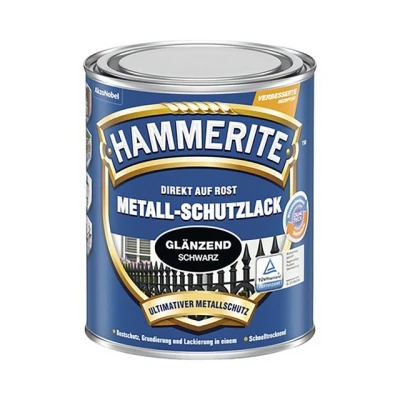 Abbildung von Hammerite Metallschutzlack glänzend schwarz 750ml