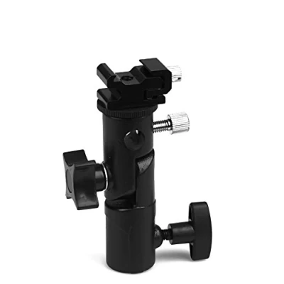 Abbildung von fittings4you Blitzneiger 1/4&quot; Zoll Blitzschuh Schirmhalter Blitzhalter Stativ Blitz LC2604