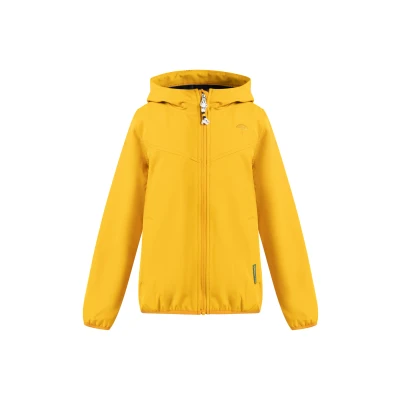 Abbildung von Softshell Blouson aus recyceltem Material Schmuddelwedda 140 / Senf 94% Polyester (recycelt) 6% Elasthan