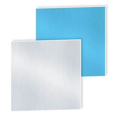 Abbildung von iMeistek 6063 Aluminiumblech mit beidseitiger Schutzfolie, 150mm x 1mm Wandstärke, quadratische Aluminiumplatte (2 PCS)