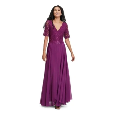 Abbildung von Vera Mont Cocktailkleid mit Spitze, Magenta, 38