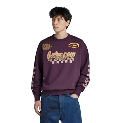 Abbildung von G Star MOTO Sport Graphic Loose Sweatshirt, Herren, Größe: Medium, Lt maze