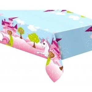 Abbildung von Unicorn Pink Castle Tischdecke 120x180 cm