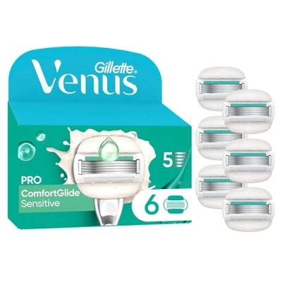 Abbildung von Gillette Venus Pro ComfortGlide Sensitive Rasierer, 6 Ersatzklingen