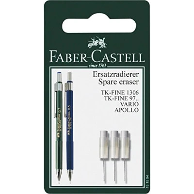 Abbildung von FABER CASTELL 131594 Ersatzradierer für Druckbleistift TK Fine, 3 Stück