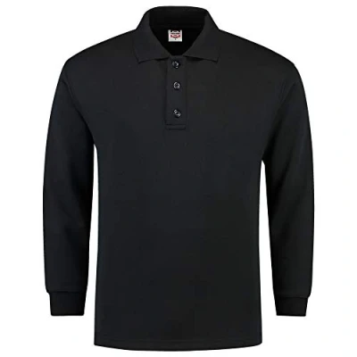 Abbildung von Tricorp 301004 Casual Polokragen Sweatshirt, 60% Gekämmte Baumwolle/40% Polyester, 280g/m², Schwarz, Größe 7XL