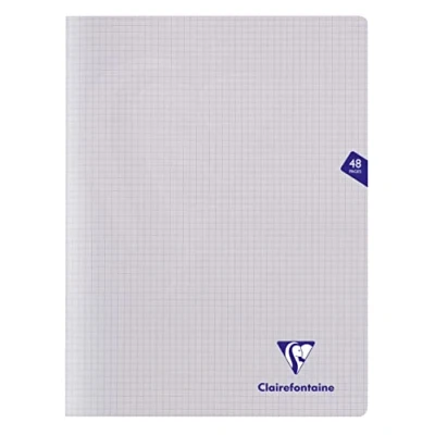 Abbildung von Clairefontaine 393312C Packung mit 10 Heften Mimesys DIN A4+, 24x32cm, 24 Blatt kariert, 90g, Einband PP, Transparent, 1 Pack