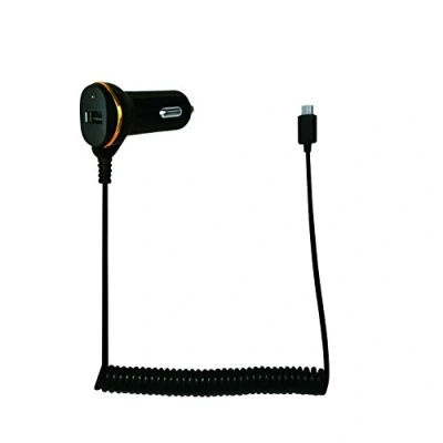 Abbildung von LogiLink PA0147 USB KFZ Netzteil mit Micro Kabel (1x Port und Spiralkabel) 10,5W schwarz