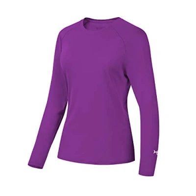 Abbildung von Bassdash Damen Rash Guard UPF 50+ UV Sonnenschutz T Shirt Langarm Angeln Wandern Performance Shirts