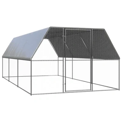 Abbildung von vidaXL Outdoor Hühnerkäfig 3x6x2m Verzinkter Stahl Hühnerstall Freilaufgehege