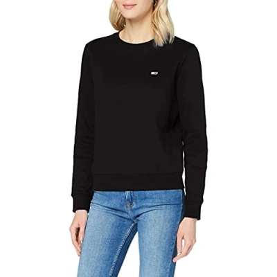 Abbildung von Tommy Jeans Regular C NECK Sweatshirt, Damen, Größe: XS, Black