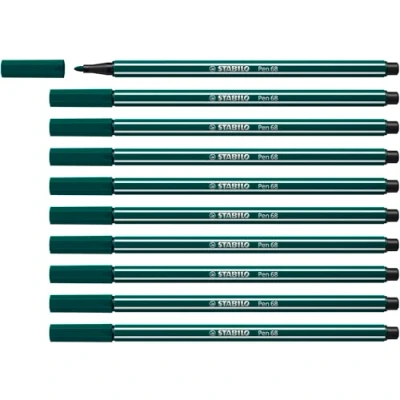Abbildung von Premium Filzstift STABILO Pen 68 10er Pack blaugrün