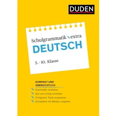 Abbildung von Duden Schulgrammatik extra Deutsch: Grammatik und Rechtschreibung Aufsatz Textanalyse Umgang mit Medien (5. bis 10. Klasse) (Duden Schulwissen extra)