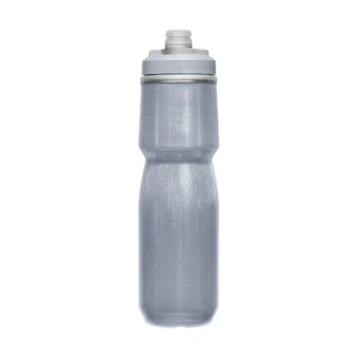 Abbildung von Camelbak Podium Chill Sportwasserflasche, Quetschflasche, zum Laufen, Radfahren, Wandern Custom Silber/Silber