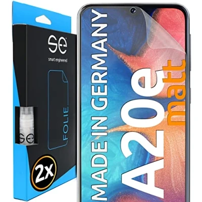 Abbildung von smart engineered [2 Stück] Entspiegelte 3D Schutzfolien kompatibel mit Samsung Galaxy A20e, hüllenfreundliche Matte Displayschutz Folie, Schutz vor Schmutz und Kratzern, kein Schutzglas