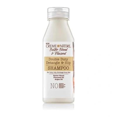 Abbildung von Creme of Nature, Butter Blend und Flaxseed, weichmachendes Shampoo, nährt, definiert verlängert Locken, Behandlung für lockiges, krauses Afro Haar, Sulfat Silikonfrei, 354ml