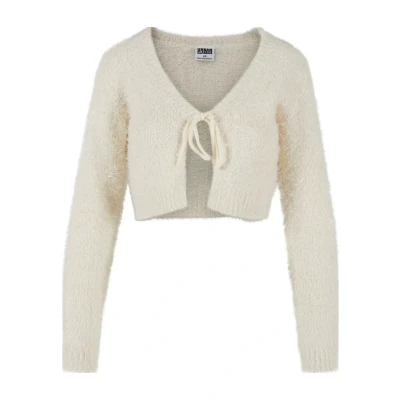 Abbildung von Urban Classics TIED Cropped Strickjacke, Damen, Größe: 5XL, Whitesand