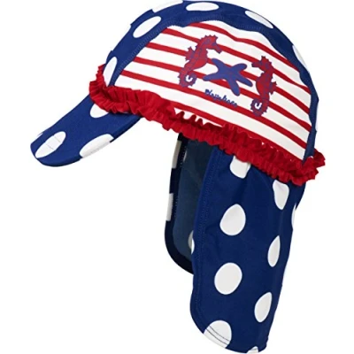 Abbildung von Playshoes Mädchen Mütze Badekappe, Bademütze Seeferdchen UV Schutz nach Standard 801, Gr. Large (Herstellergröße: 53cm), Mehrfarbig (original 900)