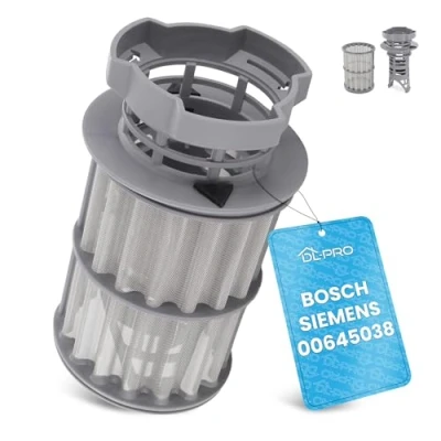 Abbildung von DL pro Filter Grobsieb + Mikrofilter für Bosch Siemens 00645038 645038 Zweiteilig Feinsieb Schmutzsieb Geschirrspüler Spülmaschine SuperSilence Logixx PerfectDry iQ300 Serie 2 4 6