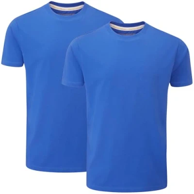 Abbildung von Charles Wilson 2er Packung T Shirts mit Rundhalsausschnitt (XL, Azure Blue (0824))