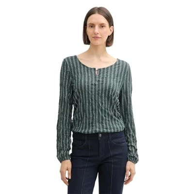 Abbildung von TOM Tailor Bluse, Damen, Größe: 3XL, Contemporary navy check