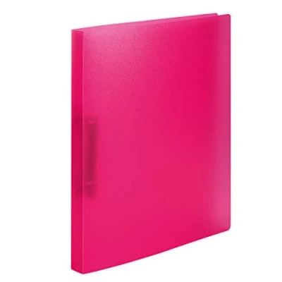 Abbildung von HERMA Ringbücher A4 Pink Rosa Transluzent Set, 3 Stück, schmal, 2 Ringe, 25 mm breit, Ringordner aus Kunststoff mit Niederhalter für Kinder, Jungen und Mädchen