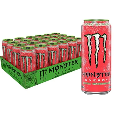 Abbildung von Monster Energy Ultra Watermelon zuckerfreier Energydrink, 473 ml, 24 Stück