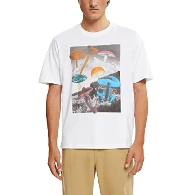 Abbildung von ESPRIT Herren 082CC2K313 T Shirt, 100/WHITE, Standard