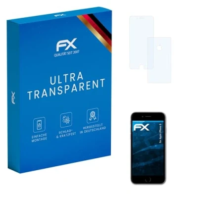 Abbildung von atFoliX Schutzfolie kompatibel mit Apple iPhone 6 Folie, ultraklare FX Displayschutzfolie (3er Set)
