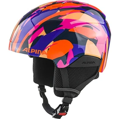 Abbildung von Alpina Unisex Kinder PIZI Skihelm, pink orange Blue Gloss, 46 51