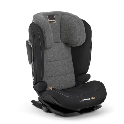 Abbildung von Inglesina Cartesio i Size Autositz, Isofix, für Kinder von ca. 3 bis 12 Jahren, 100 150 cm, Vulcan Black