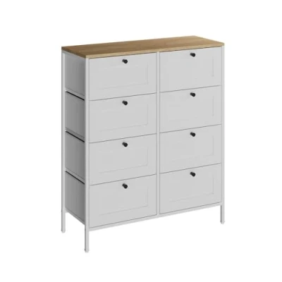 Abbildung von Vicco Kommode Belaro, Weiß, 80 x 95 cm mit 8 Schubladen