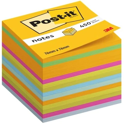 Abbildung von Post it 2030U Haftnotiz Würfel, 70 g/qm, 76 x mm, 6 Ultrafarben, 450 Blatt