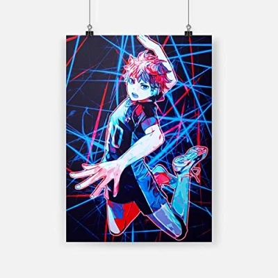 Abbildung von DIY 5D Diamant Malerei Kit Diamantkunst,Haikyuu Hinata Shoyo Anime Poster Leinwand Wandkunst Dekor Wohnzimmer Schlafzimmer Studie Home Decoration Prints