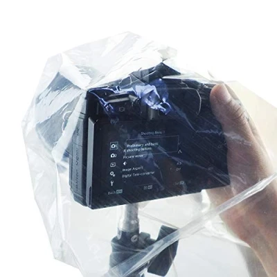 Abbildung von JJC RI S Einweg Regenschutzhülle für spiegellose Systemkamera (DSLR Kamera) 2 STK. transparent
