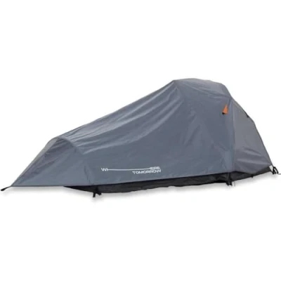 Abbildung von Lumaland Where Tomorrow 2 Personen Kompakt Zelt Pop Up Wurfzelt Trekkingzelt 245x160x95 cm Camping Festival Ultraleicht, wasserdicht, robust Grau
